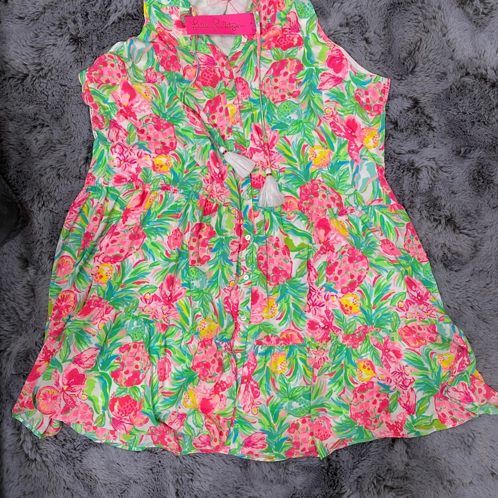 Lilly Pulitzer NWT Carolane Dress in Pear Necessities - Picture 6 of 8